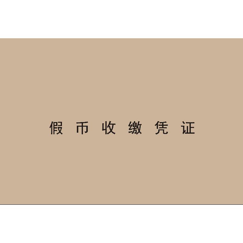 假币收缴凭证/手写
